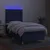 shumee Box spring postelja z vzmetnico LED modra 80x200 cm blago