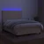 Vidaxl Box spring postelja z vzmetnico LED krem 140x190 cm blago