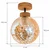 BRILAGI - LED plafonski luster R GLASS 1xE27/60W/230V prečnik 17 cm hrast/dimljeno bež