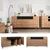 Homestyle4U Komoda, 180x41,8x90,4 cm, rjava