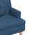 Klupa s jastucima plava 113 x 64,5 x 75,5 cm od tkanine