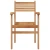 Stolica 6 pcs Smeđa 56 x 55 x 90.5 cm Čvrsto teak drvo