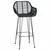 Barski stolac 2 pcs 55 x 52 x 105 cm Ratan i čelik