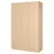 PAX / FORSAND Garderober, belo b. im. hrastovine/belo b. im. hrastovine, 150x60x236 cm