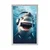 Plakat morski pes s slušalkami - 40x60 silver