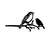 Aberto Design Dekorativna figura Bird On The Branch 02, 40x20 cm, 1.5 mm