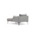 Atelier del Sofa Ugaona garnitura Leo 90x65x255cm Siva