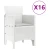 Vidaxl Komplet za jedilnico v vrtu 17 pcs Bela Polt rattan
