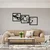 Wallity Zidna dekoracija Bough Trio B, 45x45 cm, Crna