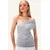 Trend Alacati Stili Ženska bluza bez rukava Alc-X13468, Brod izrez, Siva