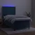 Krevet box spring s madracem LED tamnoplavi 80 x 200 cm baršun