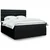 Vidaxl Box spring postelja z vzmetnico črna 180x200 cm blago