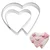Cookie cutter, 6.5cm, Double heart - Westmark