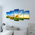 Zidne Slike na Platnu Set s Printom Suncokreta 200 x 100 cm