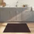 Vidaxl Preproga kvadratna temno rjava 100x100 cm bambus
