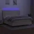 Vidaxl Box spring postelja z vzmetnico LED krem 180x200 cm blago