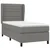 Vidaxl Box spring postelja z vzmetnico temno siva 80x200 cm blago