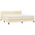 Vidaxl Box spring postelja z vzmetnico LED krem 200x200 cm blago