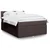 Vidaxl Box spring postelja z vzmetnico temno rjav 140x190 cm blago