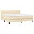 Vidaxl Box spring postelja z vzmetnico krem 180x200 cm blago