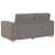 Dvodijelni set sofa s jastucima, taupe tkanina