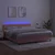 Vidaxl Box spring postelja z vzmetnico LED roza 180x200 cm žamet