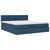 Otomanski krevet s madracem plavi 200x200 cm od tkanine