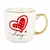 Velika porcelanasta skodelica v škatli za valentinovo darilo 385 ml