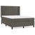vidaXL Box spring postelja z vzmetnico temno siva 140x200 cm žamet