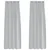 Voile zavjesa 2 pcs Tamno siva 225 x 140 cm Poliester