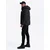 Ombre Mens patterned jacquard puffer jacket - black