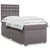Vidaxl Box spring postelja z vzmetnico siva 100x200 cm umetno usnje
