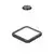 Braytron LED visilica BRY-BELLA-MLP-PD-KVADRATNA-CRNA-46W-3U1-IP20