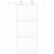 Klizna vrata bijela 90 x 205 cm od kaljenog stakla i aluminija