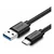 UGREEN Kabel USB-A 3.0 - USB-C 3A 1,5 m - črn