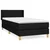 Vidaxl Box spring postelja z vzmetnico črn 90x190 cm blago