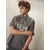 Bershka Majica  siva / bela