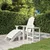 Vidaxl Vrtna miza Adirondack bela 38x38x46 cm HDPE