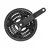 Srednji pogon MTB crni 28/38/48T Wheeltop