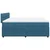 Vidaxl Box spring postelja z vzmetnico modra 180x200 cm žamet
