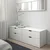 NORDLI Predalnik s 4 predali, bela, 160x54 cm