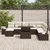 vidaXL vidaXL Vrtni sofa set Set 9 Rjava in kremna Ratan, Poliester, (22065220)