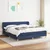 Vidaxl Box spring postelja z vzmetnico modra 180x200 cm blago