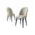 Hanah Home set trpezarijskih stolica Ritim 2 kom, krem tkanina Babyface, crne drvene noge