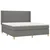 vidaXL Box spring postelja z vzmetnico LED temno siva 160x200 cm blago