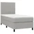 Vidaxl Box spring postelja z vzmetnico LED sv. siva 100x200 cm blago