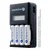 everActive Polnilnik everActive NC-450 Black Edition za AA in AAA baterije, do 4 celice, notranja uporaba, 110V/230V AC