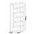 Hanah Home Polica 90x188,6x25,4cm Bela