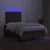 Vidaxl Box spring postelja z vzmetnico LED tem. rjava 120x200 cm blago