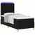 LED Box Spring Krevet s madracem Crna 90 x 200 cm tkanina